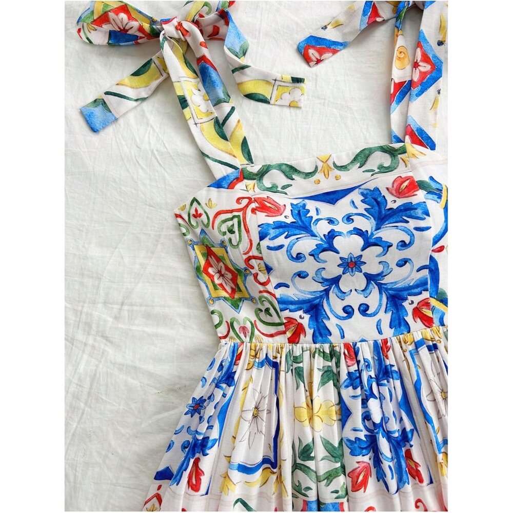 Colorful Patterned Mini Dress - Picture 4 of 6